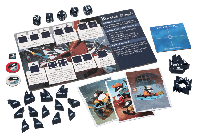Ahoy Blackfish Brigade player board and components