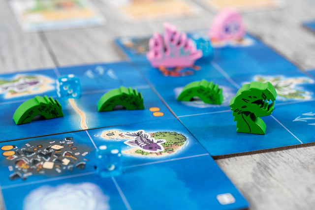 Close up on the Leviathan meeples in-play