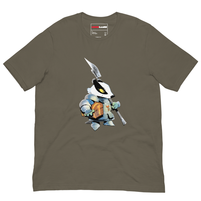 Keepers Badger on army green T-shirt