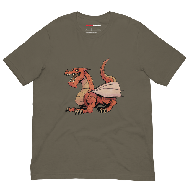 Army green t-shirt with the red dragon from Vast TCC
