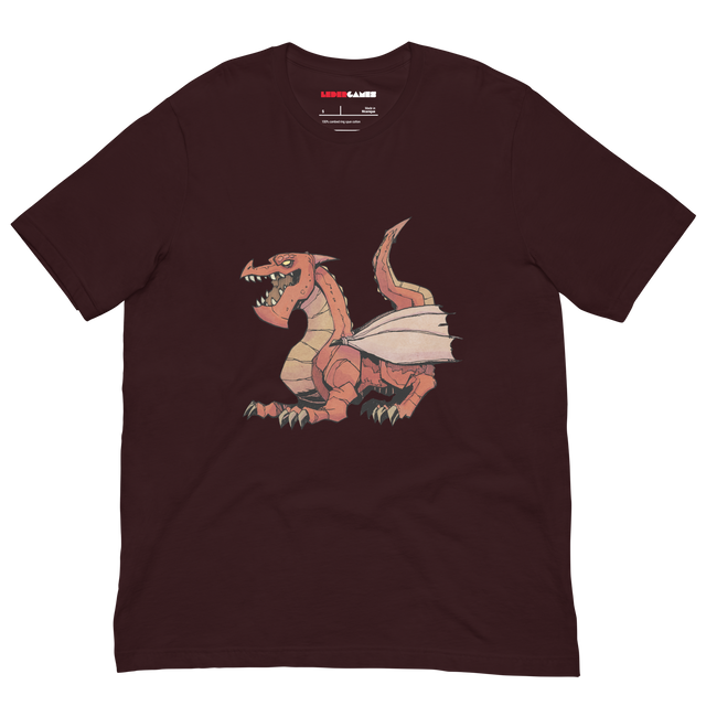 Oxblood red t-shirt with the red dragon from Vast TCC